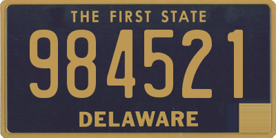 DE license plate 984521