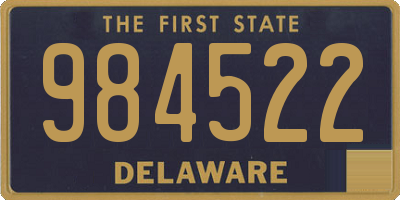 DE license plate 984522