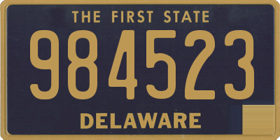 DE license plate 984523