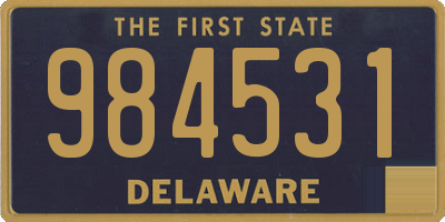 DE license plate 984531