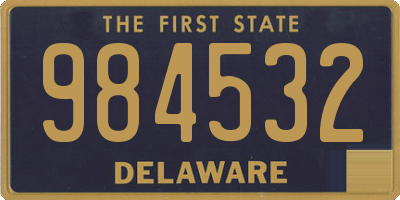 DE license plate 984532