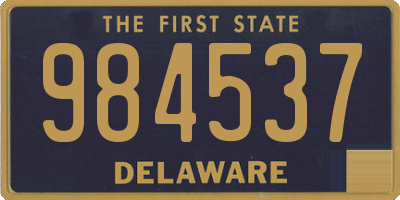 DE license plate 984537