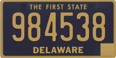 DE license plate 984538