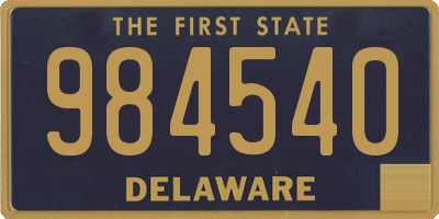 DE license plate 984540