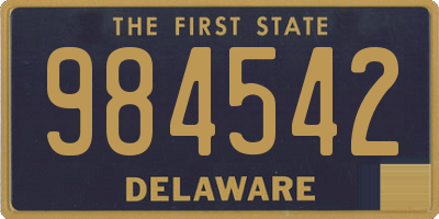 DE license plate 984542