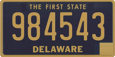 DE license plate 984543