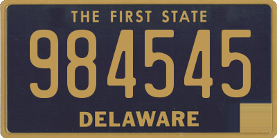 DE license plate 984545