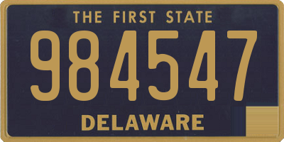 DE license plate 984547