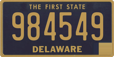 DE license plate 984549