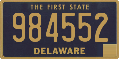 DE license plate 984552