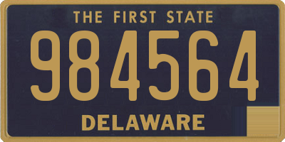 DE license plate 984564