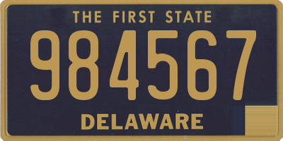 DE license plate 984567