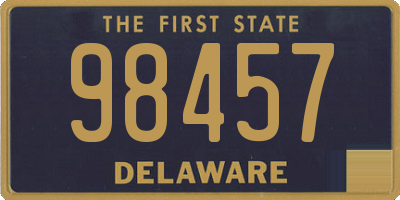 DE license plate 98457