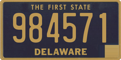 DE license plate 984571