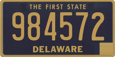 DE license plate 984572