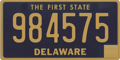 DE license plate 984575