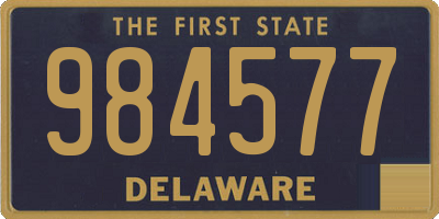 DE license plate 984577