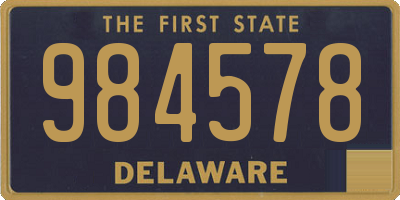 DE license plate 984578