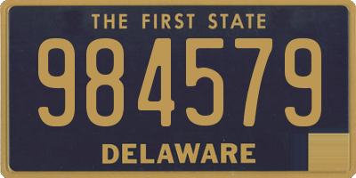 DE license plate 984579