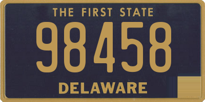DE license plate 98458