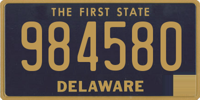 DE license plate 984580