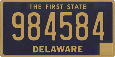 DE license plate 984584