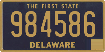 DE license plate 984586