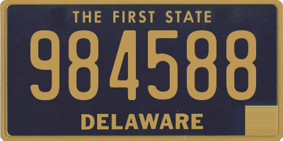 DE license plate 984588