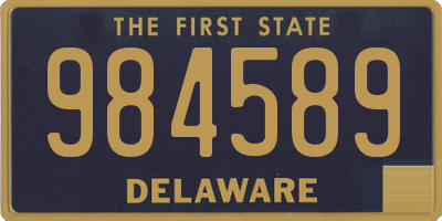 DE license plate 984589