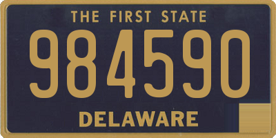 DE license plate 984590