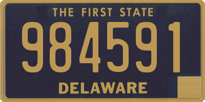 DE license plate 984591