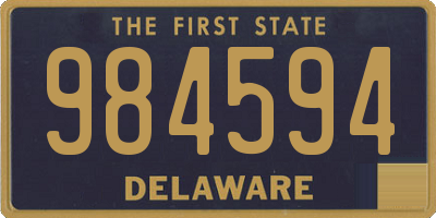 DE license plate 984594