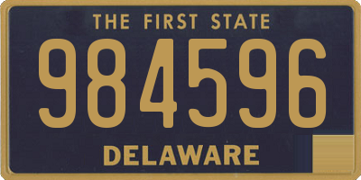 DE license plate 984596