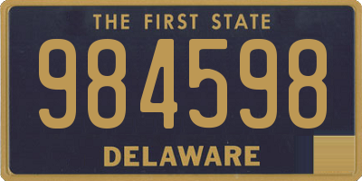 DE license plate 984598