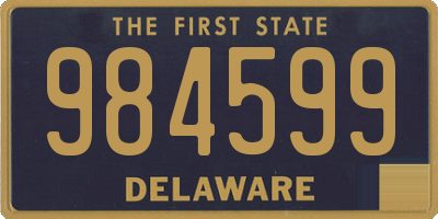 DE license plate 984599