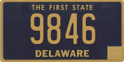 DE license plate 9846