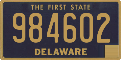 DE license plate 984602