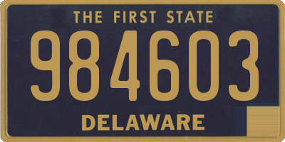 DE license plate 984603