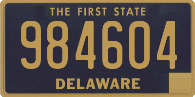 DE license plate 984604