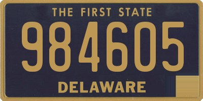 DE license plate 984605