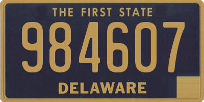 DE license plate 984607