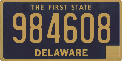 DE license plate 984608