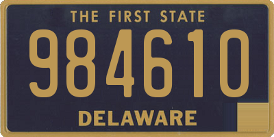 DE license plate 984610