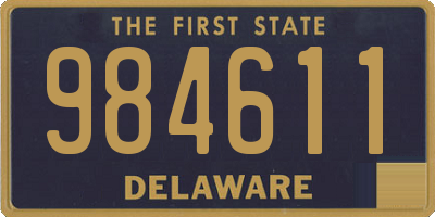 DE license plate 984611