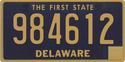 DE license plate 984612