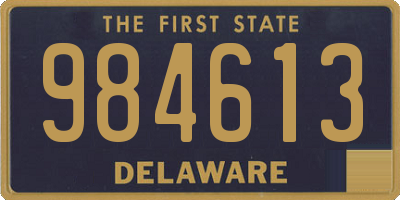 DE license plate 984613