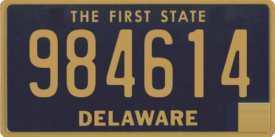 DE license plate 984614