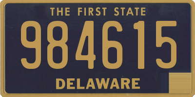 DE license plate 984615