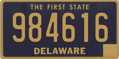 DE license plate 984616