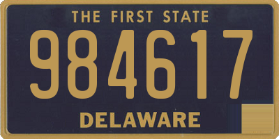 DE license plate 984617